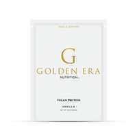 Golden Era Nutrition Organic Plant Based Vegan Protein Powder, Vanilla Flavor, Vegan, Low Net Carbs, Non Dairy, Gluten Free, Lactose Free, No Sugar Added, Soy Free, Kosher, Non-GMO, Single Serving
