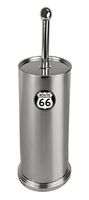 The Furniture Cove Stainless Steel Finish Toilet Brush with Holder Featuring Your Favorite Vintage Gas Logo Vinyl Decal (Route 66)