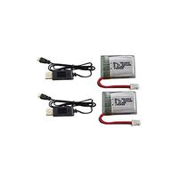 ACHICOO 2PCS 3.7V 220mah Lithium Battery with USB for Each-INE E010 Gool-RC T36 NIN-HUI NH010 F36 Holy Stone HS210 Accessories