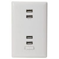 RCA USB Wall Plate Charger (White)