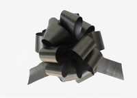 5" Pull String Bow Black Gift Wrap Favor Decoration (10 Pieces)