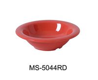 Yanco MS-5044RD Mile Stone Salad Bowl, 4.5 OZ Capacity, 0.75" Height, 4.75" Diameter, Melamine, Orange Red Color, Pack of 48