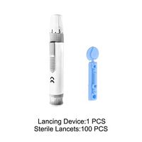 1 Pack Care Touch Lancing Device Kits with 5 Adjustable Depths(100 Lancets + Lancing Device)