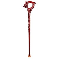 NASC Cane Crutch Classical Red Sandalwood Dragon-Shaped Crutches Symbol of Power Luxury Gift Applicable to Elderly Leader/Boss