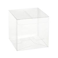 Clear PET Plastic Storage Boxes – Transparent Gift Boxes, Empty Containers Packing Box for Party Favors Ideal for Cookies, Ornament, Gifts, Wedding, Birthday and Parties (24 Pack)) (2"x2"x2")