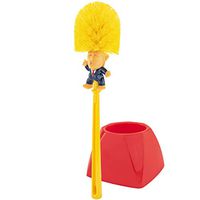 Fairly Odd Novelties Donald Trump Toilet Bowl Brush W/Holder Perfect White Elephant Novelty Gag Political Gift Make Bathrooms Again, Yellow
