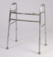 Bariatric walker - This medical geriatric walker has a dual button to fold. Weight capacity 450 pounds. This functional lightweight aluminum walker has Limited lifetime warranty on frame.