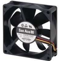 SANYO DENKI - SANACE FANS 109R0824G4021 AXIAL FAN, 80MM x 25MM, 24VDC, 53CFM, 40dBA
