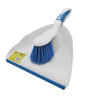 UNIWARE C21-10452 Dust pan and Broom Set,Sturdy,White, 9 x 13 inches