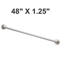 Grab Bar Size: 48" W, Finish: Peened