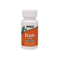 NOW Supplements, Iron 18 mg, Non-Constipating*, Essential Mineral, 120 Veg Capsules