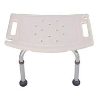 Aluminium Alloy Elderly Bath Chair Without Back White Adjustable Height Convenient Bath Stool