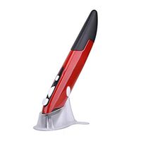 HJL Vertical Wireless Pen Mouse, 2.4 Ghz USB 2.0 Wireless Optical 2-in-1 Digital Pen Mouse & Stylus, Adjustable DPI, Ergonomic Mouse for Laptop Notebook Desktop & Tablets,Red