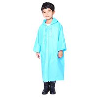 Coupondeal Full Body Solid Color Hooded Epidemic Prevention Raincoat For Boys And Girls(Blue,L)