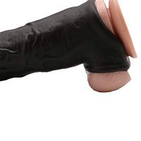 Amalgo 2020 New Extra Large Black Color 9 INCH Realistic-Condom-Thick-Girth-Enhancer-Enlarger-Extender-Growth-Sleeve-