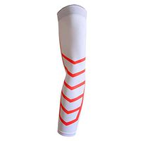 1 PC Breathable Arm Sleeves Sun UV Protective Compression Basketball Arm Warmers Cycling Running Arm Guard Armband,White,L