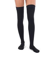 Jomi Compression, Unisex, Thigh High Stockings Collection, 20-30mmHg Surgical Weight Closed Toe 240 (X-Large, Black)
