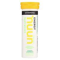 Nuun Hydration Drink Tablets - Ginger Lemonade - Case of 8 Tubes - 12 TABS