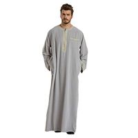Men's Muslim Dress,2024 Clearance-Long Sleeve Casual Loose Ethnic Middle East Kaftan Abaya Robe Maxi Dress for Men