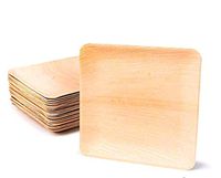 Evo Eco 10" Palm Leaf Plates Dinner Plates Lunch & Breakfast plates | Eco friendly Disposable Dinnerware | Heavy Duty Biodegradable Party Plates for Wedding, Camping Parties & More 50 pack By Evo Eco