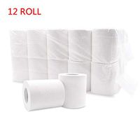 Jpwpowe Thickened Roll Toilet Paper, Bath Tissue Toilet Paper 4 Layers Soft Bath Tissue Home Household 12 Rolls