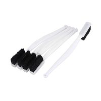 uxcell Kitchen Bathroom Cleaning Tool Curved Handle Soft Bristles Toothbrush 5pcs