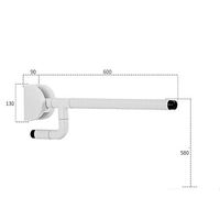 Liweibao-Home Grab Bar Safety Toilet Armrest Barrier Bathroom Seat Cushion Folding Anti-Skid Anti-Fall Toilet Bathroom Handrail Bathroom Handle for Special People 60CM Bathroom Safety Accessories