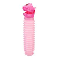 Bedpan Emergency Urinal,Portable Mini Outdoor Camping Travel Shrinkable Personal Mobile Toilet Potty Pee Bottle for Kids Adult (600 ML) Thick Plastic Stable Potty (Color : Pink)