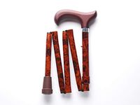 Merry Sticks Designer Folding Adjustable Walking Cane, Walnut