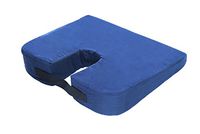 Essential Medical Supply Sloping Bucket Seat Car Cushion with Coccyx Cut Out, Navy