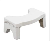 Bathroom Stool Plastic Stool Thick Folding Toilet Footstool 41 * 25 * 17.5cm Independent Flow Assist