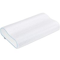 Memory Foam Pillow for Sleeping, Cervical Pillow for Neck Pain, Head and Neck Support for Back, Stomach, Side Sleepers, Orthopedic Contour Pillow, with Washable Pillowcase