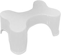 Squatting Toilet Stool, Proper Toilet Posture Footstool Non-Slip Bathroom Step Up Stool Relieves Constipation Bloating,White