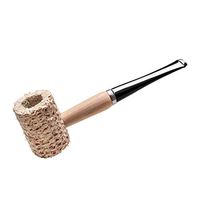 Free Boy Corncob Tobacco Pipe, Handmade Wooden Corn Cob Pipe for Smoking (Straight Bit)