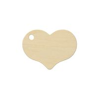Wooden Heart Tags, 2-5/16" - Bag of 300