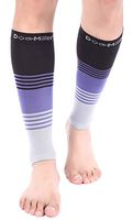 Doc Miller Premium Calf Compression Sleeve Dress Series 1 Pair 20-30mmHg Strong Calf Support Graduated Pressure Sports Running Recovery Shin Splints Varicose Veins (BlackPurpleGray, Medium)