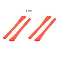 2 Pairs Eyeglass Anti-Slip Silicone Holder - Glasses Ear Hook Retainer Sleeve for Square Section Thin Metal Eyeglass Legs (Red)