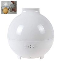 QJJML Round Mini Humidifier, Office Atomizing Essential Oil Humidifying Diffuser, Home Wood Grain Aroma Diffuser, for Baby Room/SPA/Yoga/Massage/Office,White