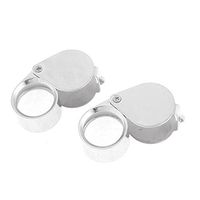 10X 21mm Jewelers Folding Eye Loupe Magnifier Magnifying Glass 2 Pcs