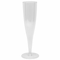5oz Clear Champagne Flutes, 20 Count Disposable Plastic Wine Cups