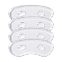 4Pairs 10cm/4inch Transparent Gel Self-Adhesive Anti-Friction Arc-Shaped Pads Reusable High Heel Stick-on Shoe Cushions Stickers Footwear Inserts Liners for Heel Protection