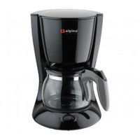 Alpina Black Coffee Maker 4-6 cup Capacity with Permanent with Handle and Keep Warm feature 220V Not for Use in USA.