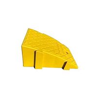 Plastic Splice Triangle Pad, Indoor Steps Uphill Pad, Portable Restaurant Cafe Convenience Store Threshold Service Ramp (Size: 25 40 16cm) (Color : Yellow)
