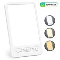 Light Therapy Lamp, MIBOTE 10000 Lux 100% UV Free LED Bright Portable White Light Therapy Energy Lamp with Timer Setting, Touch Control and Foldable Bracket for Home/Office