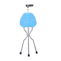 Standard Walkers Anti-Slip Old Man Three-Legged Crutches with Four-Legged Folding Walker Stick (Color : Sky Blue)