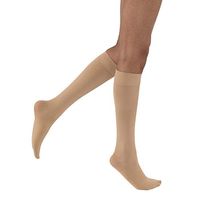 JOBST Opaque Knee High 15-20 mmHg Compression Stockings, Closed Toe, Small, Natural