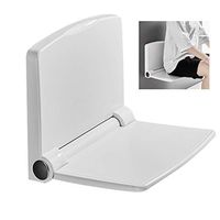 Wall-Mounted Shower Seat Fold Down Modern Bath/Shower Stool Chair Stainless Steel Base Ergonomic Max. 150kg