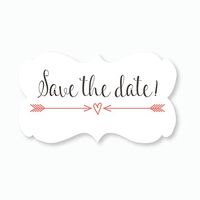 36ct - Save The Date Wedding Envelope Seals (#366) (Coral)