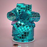 Krafty Klassics 1 Roll of Mirrored Plates Fabric Ribbon (2 1/2" x 10 Yds) (Turquoise)