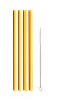 Simply Straws Straight 2 Classic & 2 Wide 8"+ Brush (Amber)